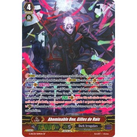 Image for Abominable One, Gilles de Rais (SP) (G-RC01/S09EN) (G-RC01) - Cardfight Vanguard