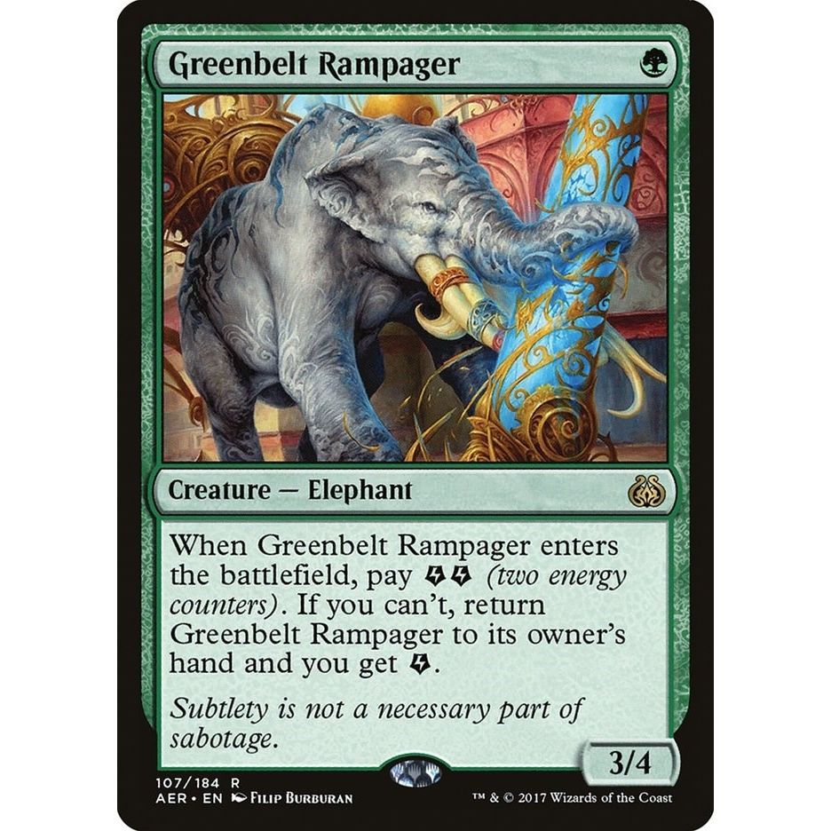 Image for Greenbelt Rampager (107) (AER) - Magic: The Gathering