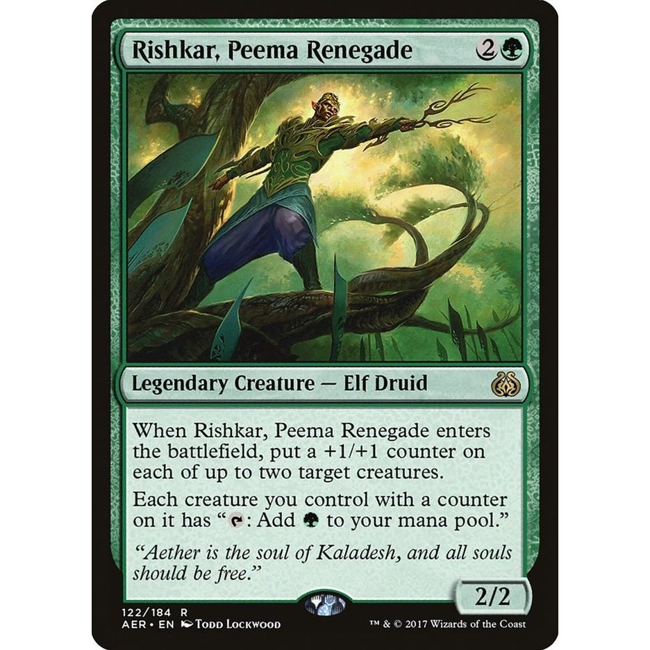 Image for Rishkar, Peema Renegade (122) (AER) - Magic: The Gathering