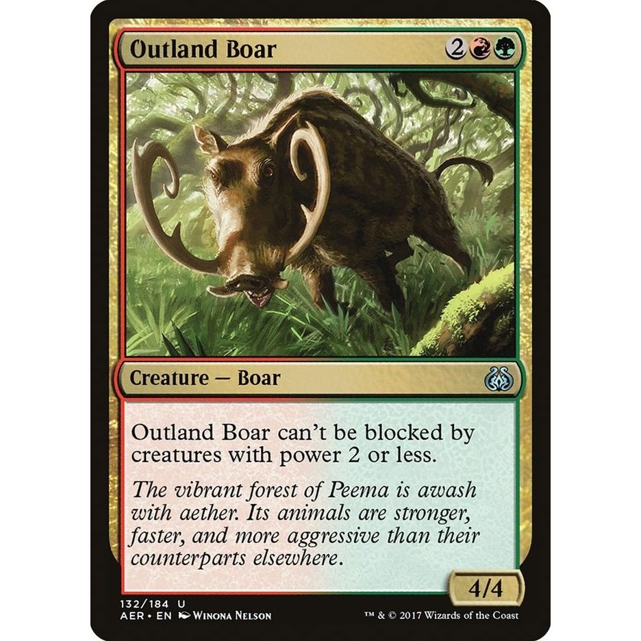 Image for Outland Boar (132) (AER) - Magic: The Gathering