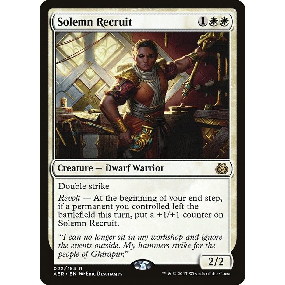 Image for Solemn Recruit (22) (AER) - Magic: The Gathering