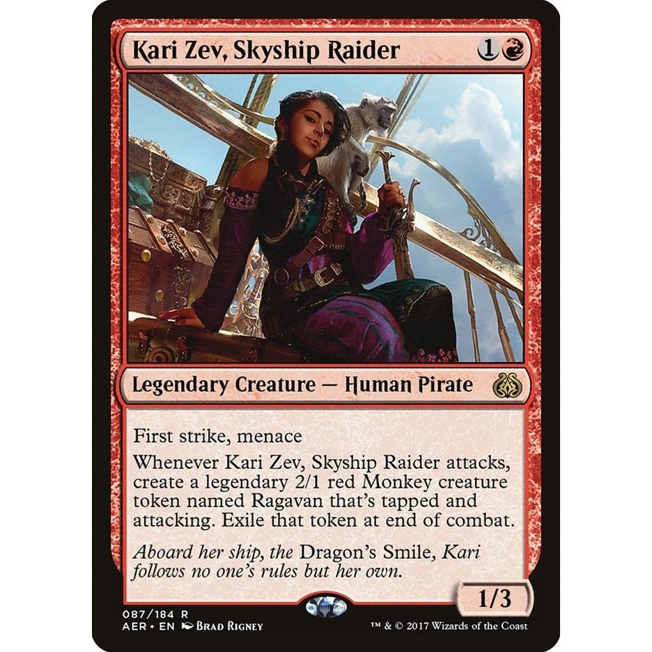 Image for Kari Zev, Skyship Raider (87) (AER) - Magic: The Gathering