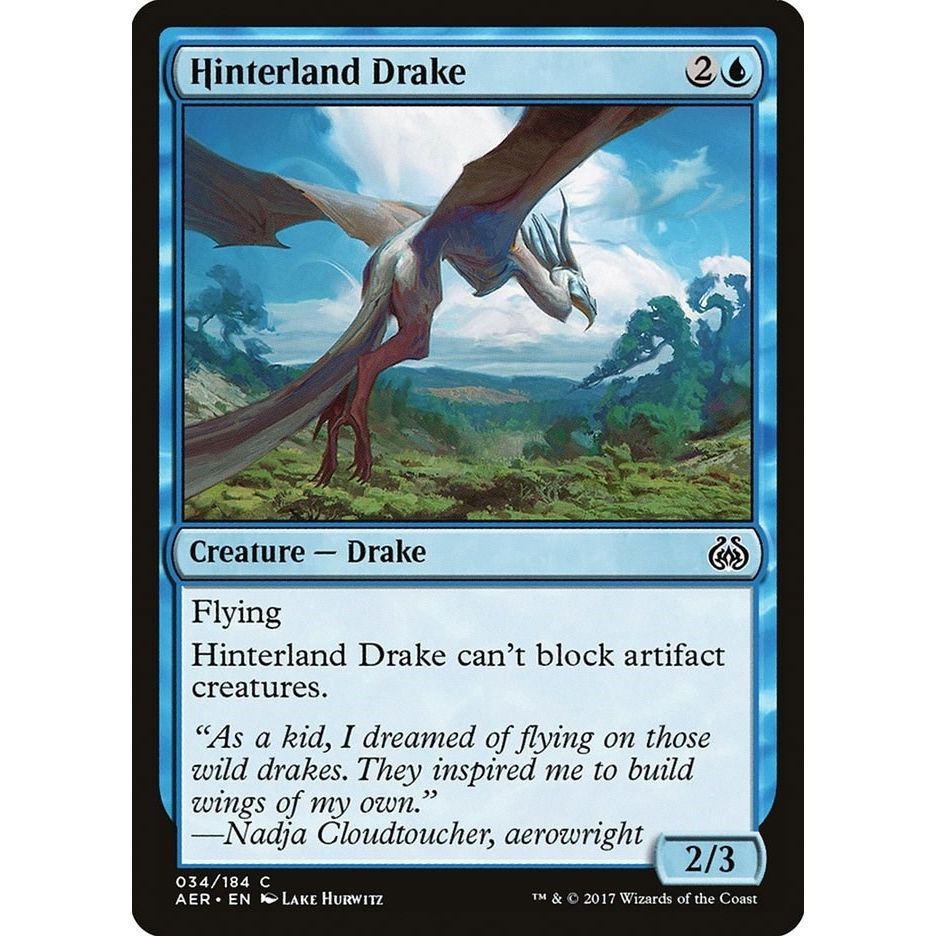 Image for Hinterland Drake (34) (AER) - Magic: The Gathering