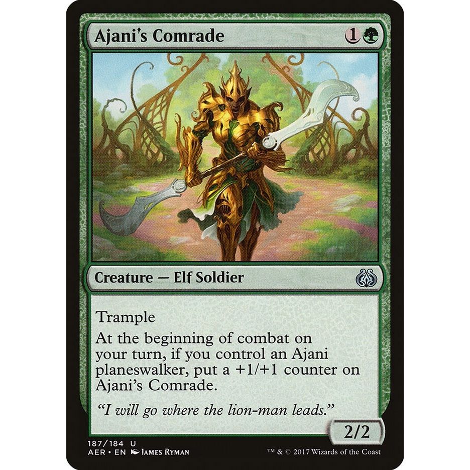 Image for Ajani's Comrade (187) (AER) - Magic: The Gathering