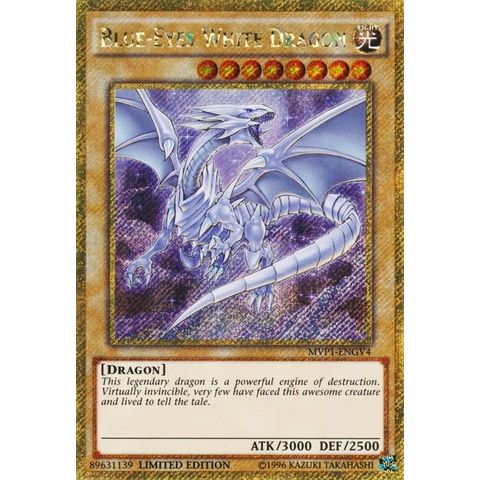 Image for Blue-Eyes White Dragon (Gold Secret Rare) (MVP1-ENGV4) (MVP1-ENG) - YuGiOh