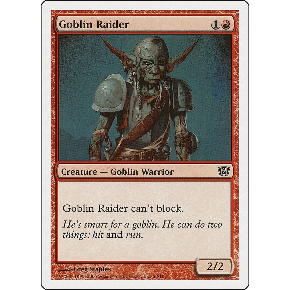Image for Goblin Raider (S8) (9ED) - Magic: The Gathering