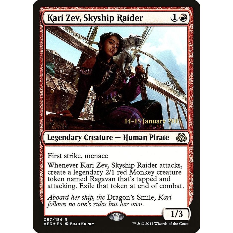 Image for Kari Zev, Skyship Raider (87) (PRE) - Magic: The Gathering
