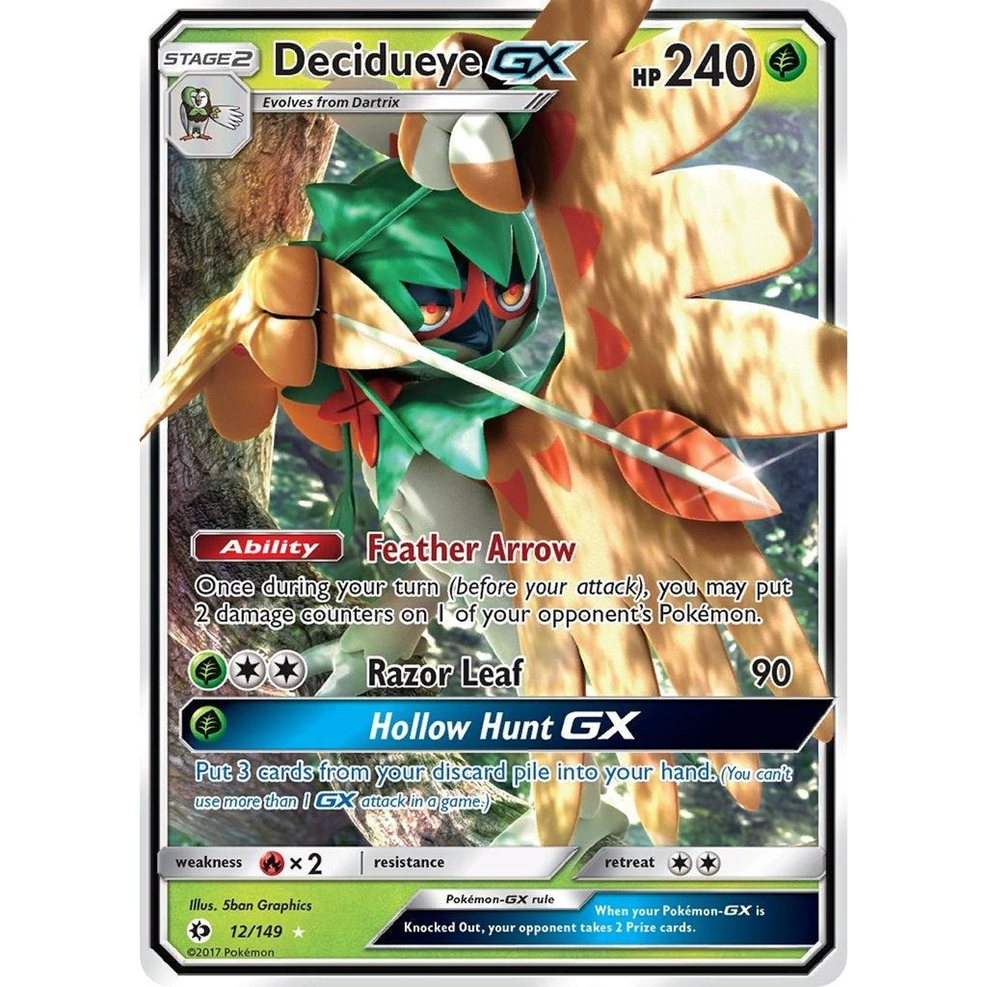 Image for Decidueye GX (12/149) (SM01) - Pokemon