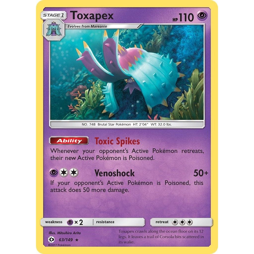 Image for Toxapex (63/149) (SM01) - Pokemon