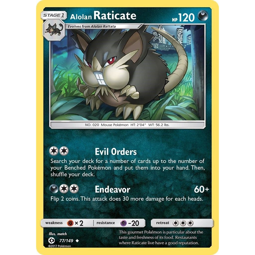 Image for Alolan Raticate (77/149) (SM01) - Pokemon