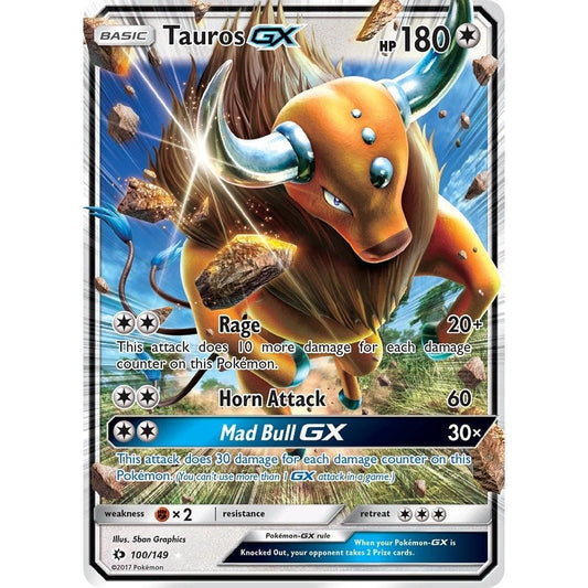Image for Tauros GX (100/149) (SM01) - Pokemon