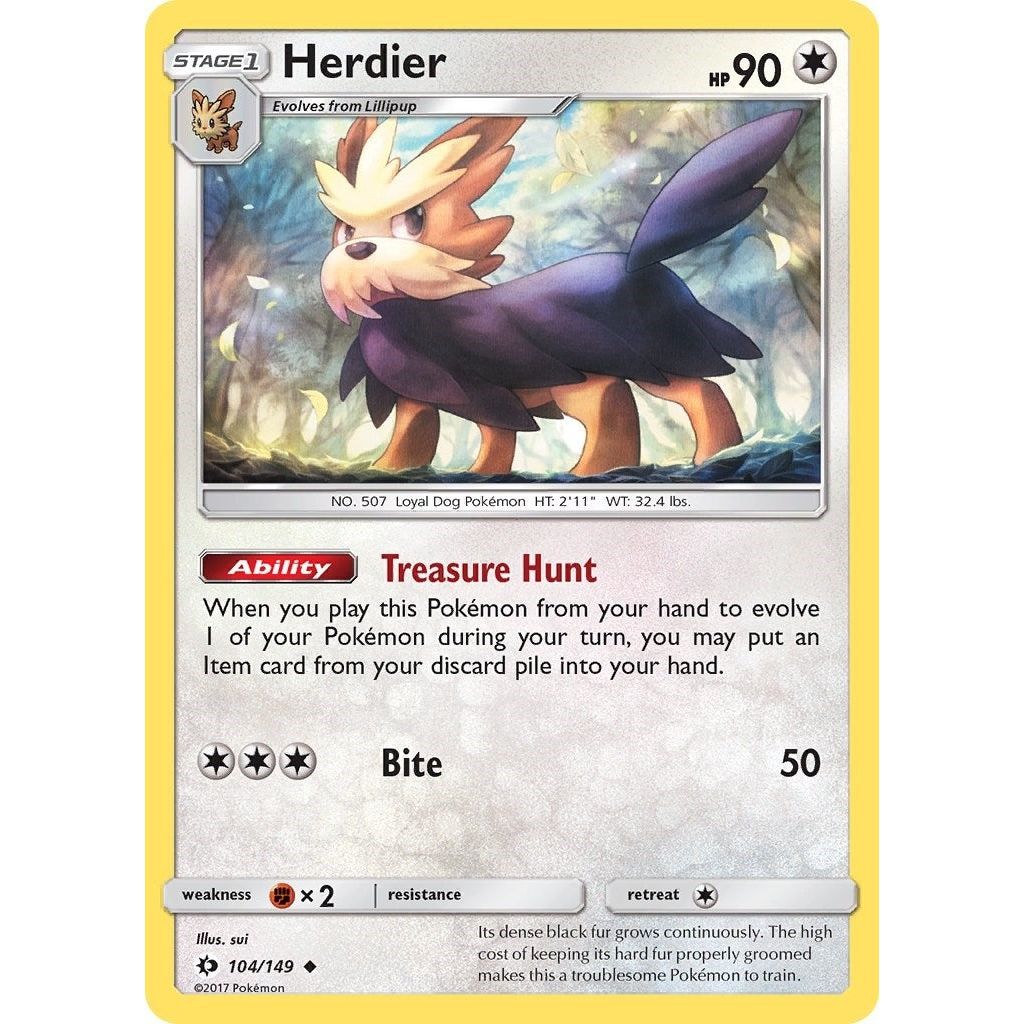 Image for Herdier (104/149) (SM01) - Pokemon