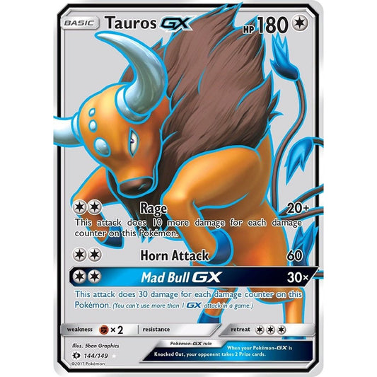Image for Tauros GX (Full Art) (144/149) (SM01) - Pokemon