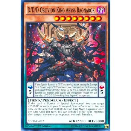 Image for D/D/D Oblivion King Abyss Ragnarok (SDPD-EN012) (SDPD) - YuGiOh