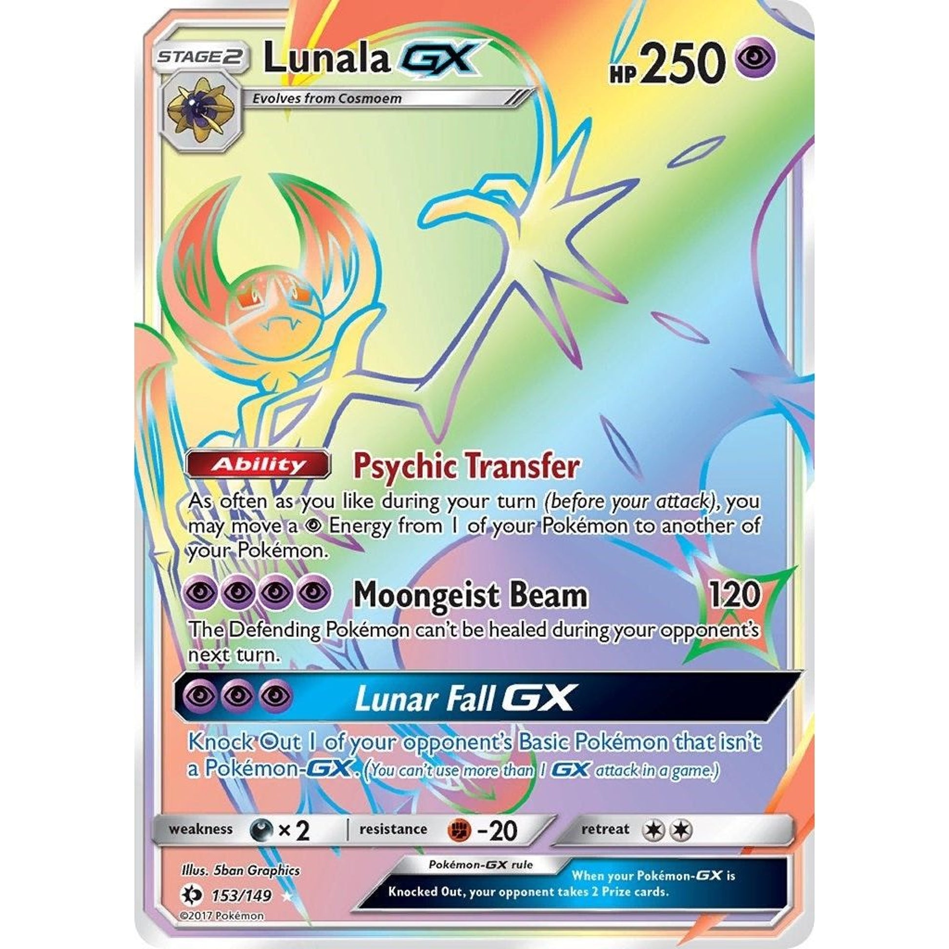 Image for Lunala GX (Secret) (153/149) (SM01) - Pokemon