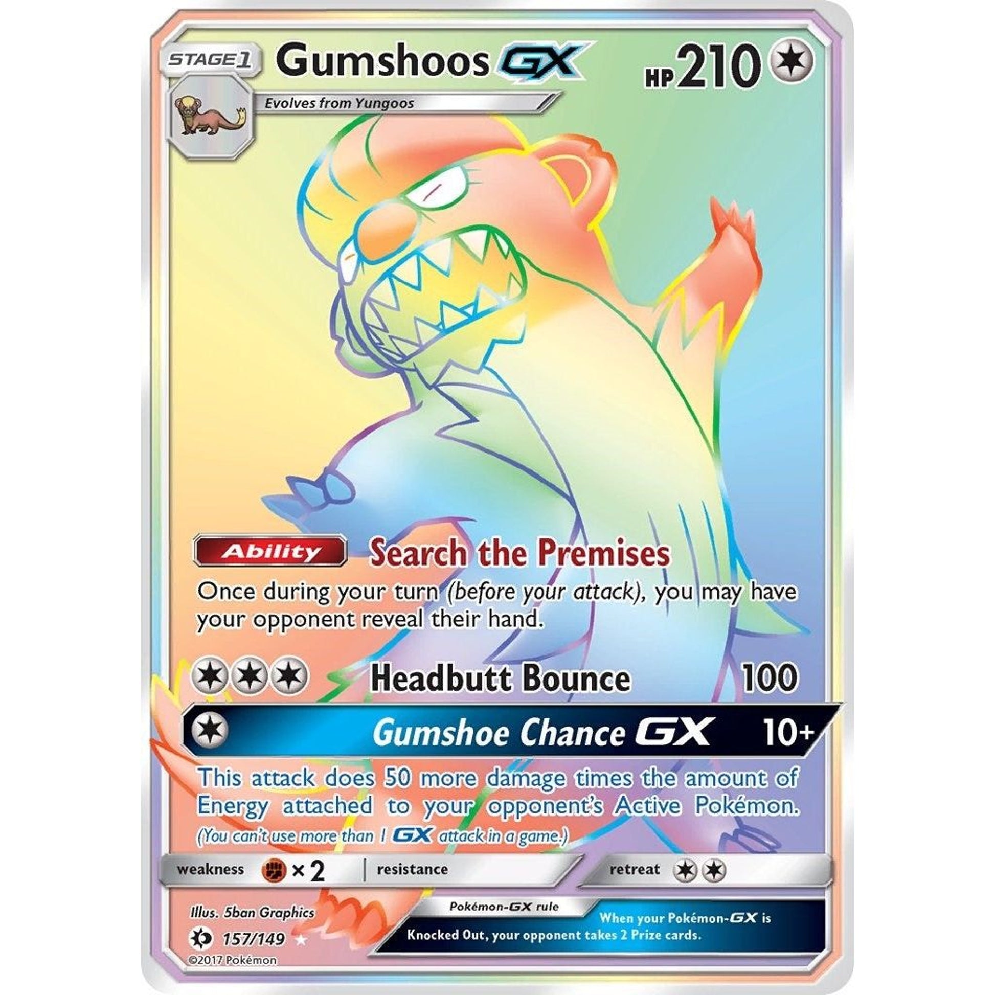 Image for Gumshoos GX (Secret) (157/149) (SM01) - Pokemon