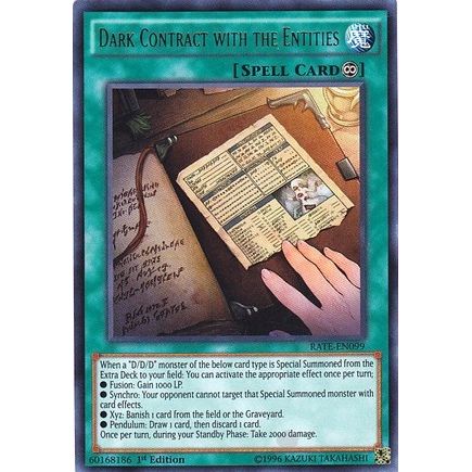 Image for Dark Contract with the Entities (RATE-EN099) (RATE) - YuGiOh