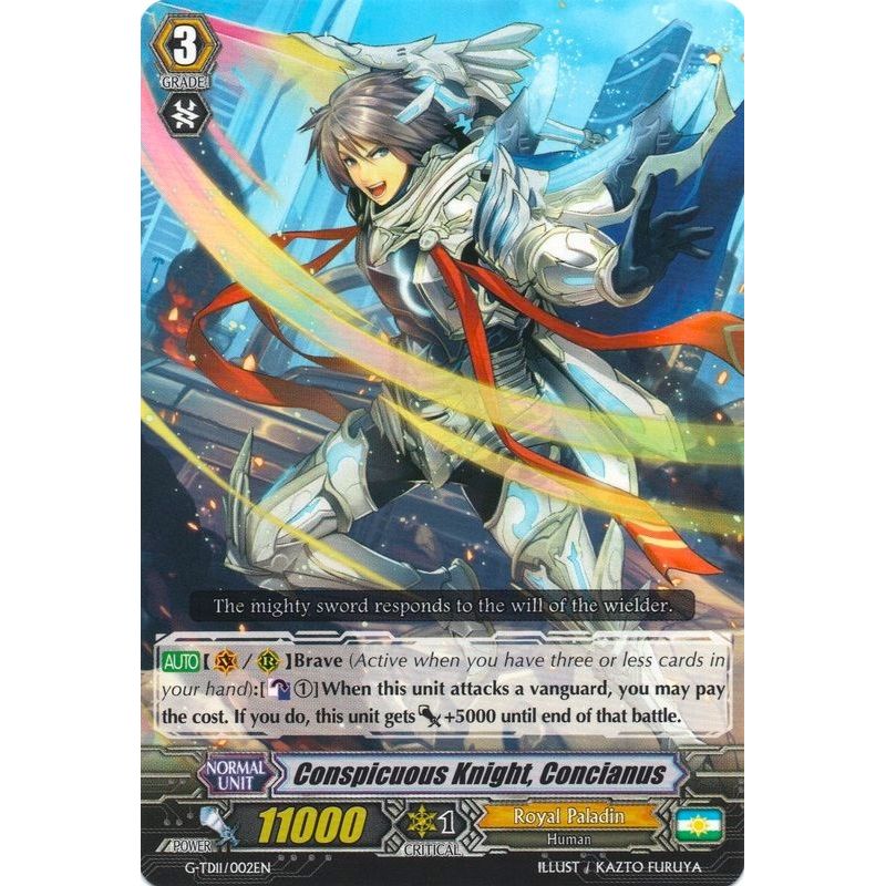 Image for Conspicuous Knight, Concianus (G-TD11/002EN) (G-TD11) - Cardfight Vanguard