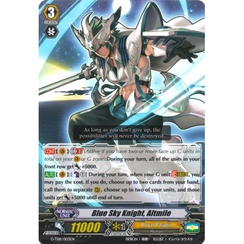 Image for Blue Sky Knight, Altmile (G-TD11/003EN) (G-TD11) - Cardfight Vanguard
