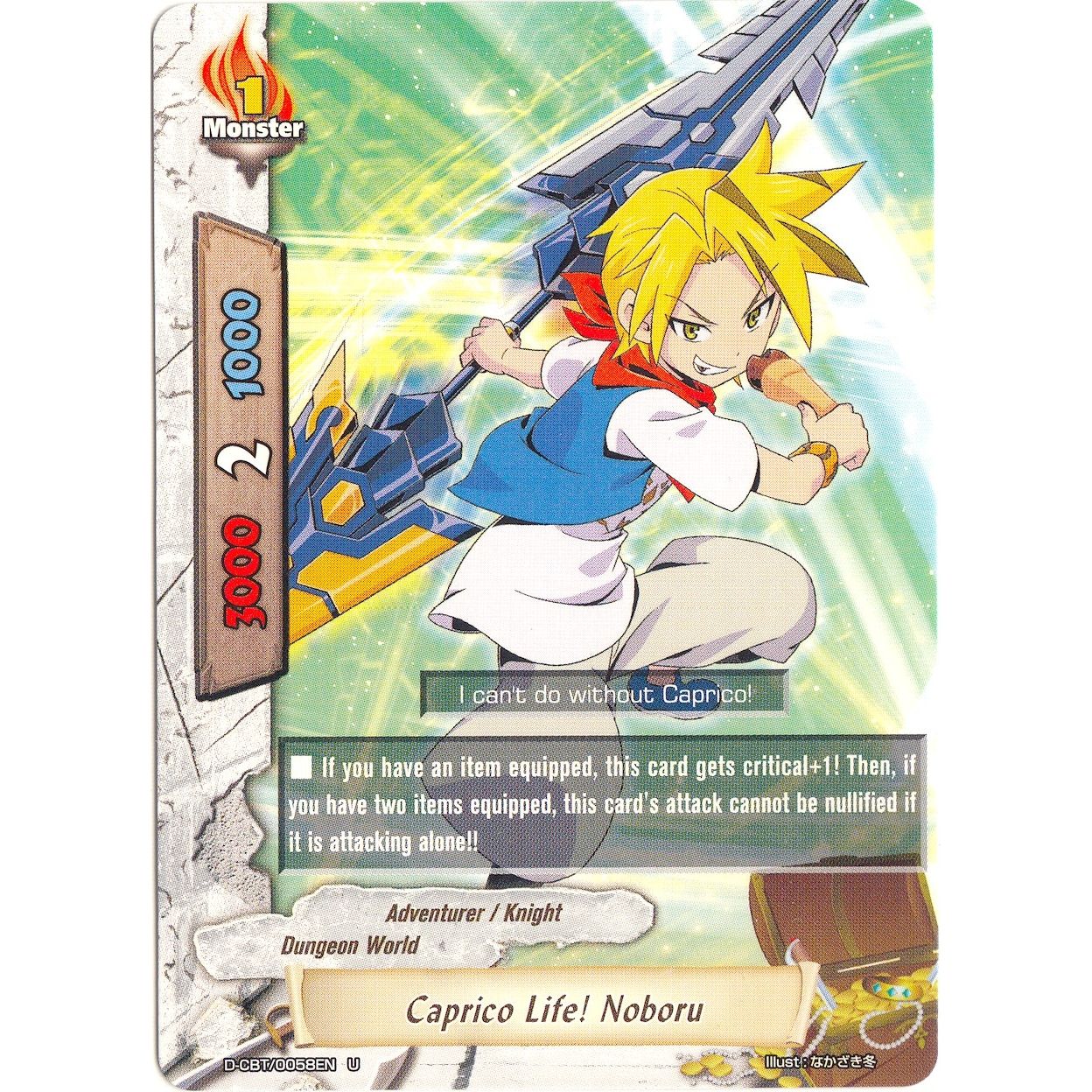 Image for Caprico Life! Noboru (D-CBT/0058EN) (D-CBT) - Future Card BuddyFight