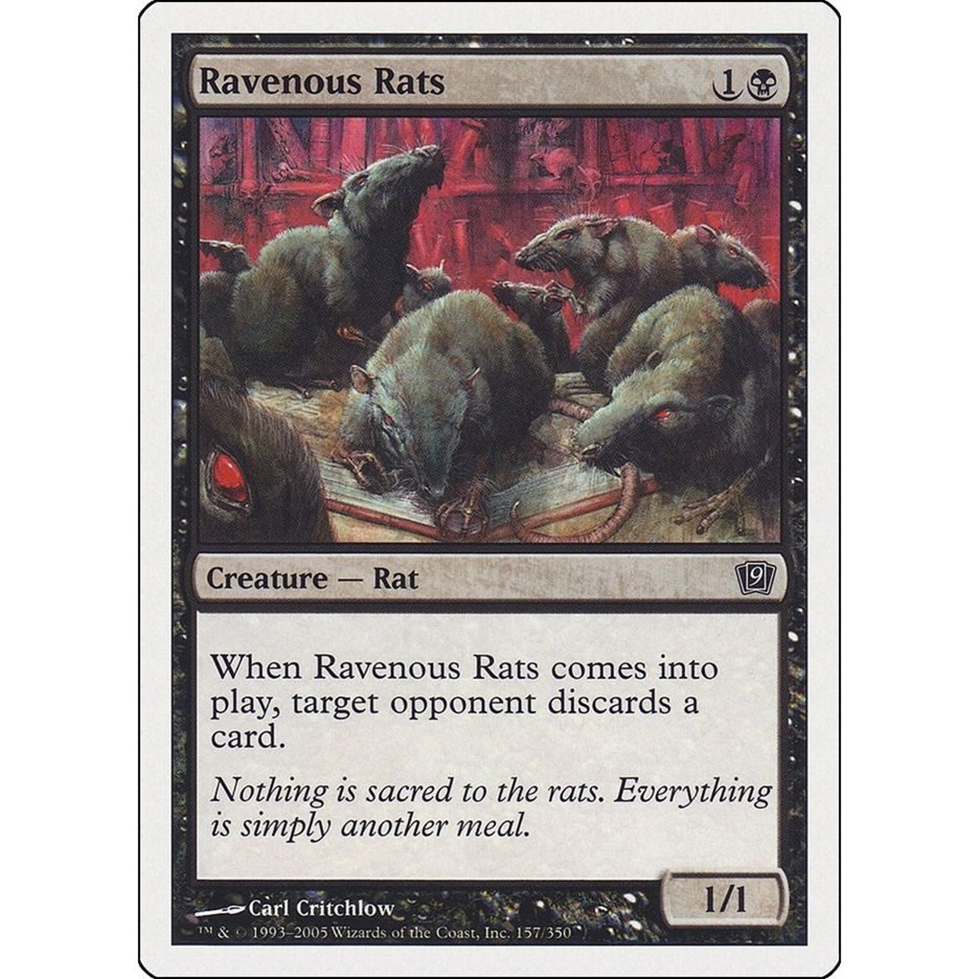 Image for Ravenous Rats (157) (9ED) - Magic: The Gathering