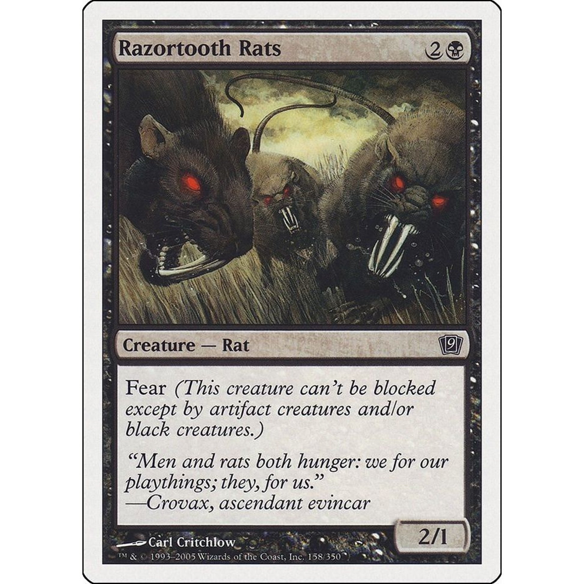 Image for Razortooth Rats (158) (9ED) - Magic: The Gathering