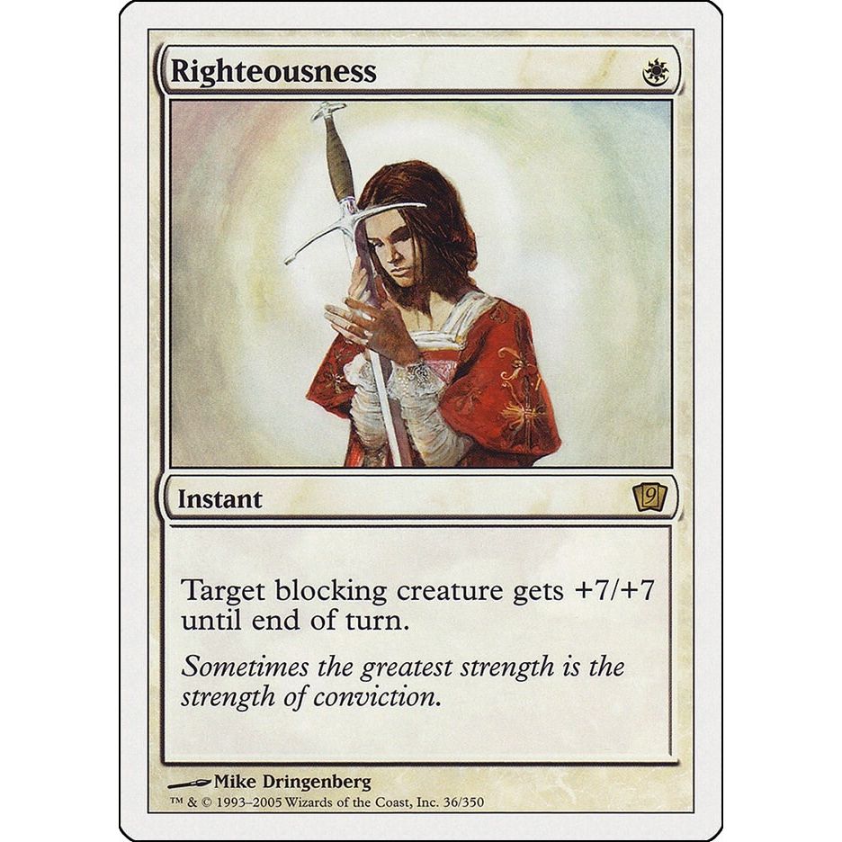 Image for Righteousness (36) (9ED) - Magic: The Gathering