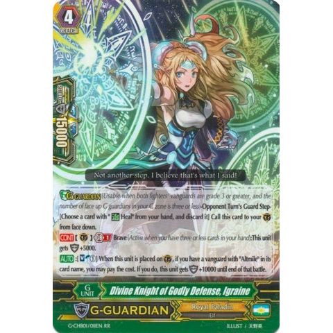 Image for Divine Knight of Godly Defense, Igraine (G-CHB01/011EN) (G-CHB01) - Cardfight Vanguard