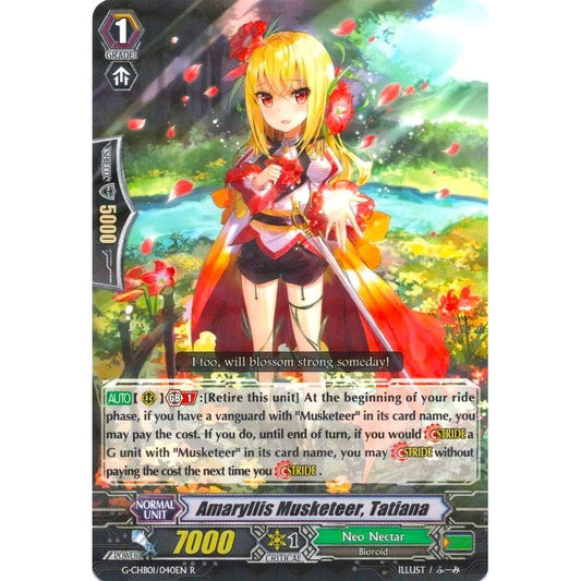 Image for Amaryllis Musketeer, Tatiana (G-CHB01/040EN) (G-CHB01) - Cardfight Vanguard