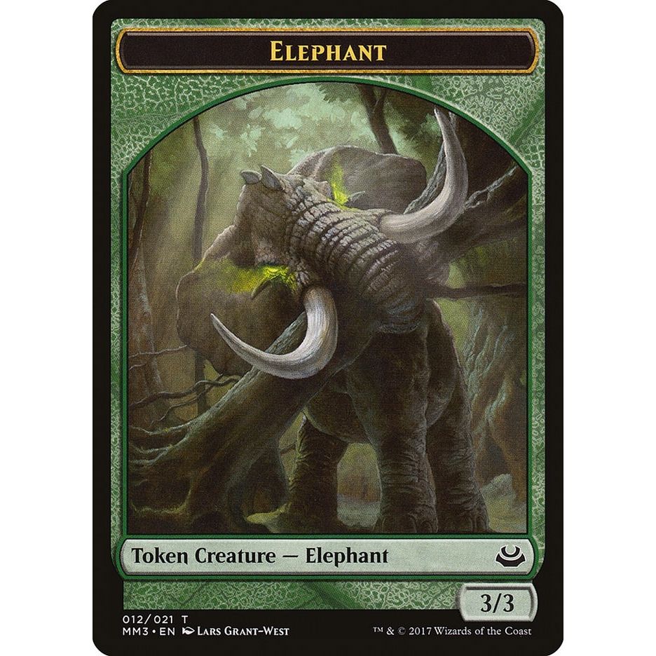 Image for Elephant Token (12) (MM3) - Magic: The Gathering