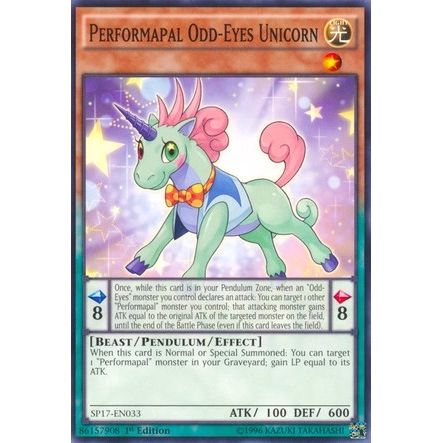 Image for Performapal Odd-Eyes Unicorn (Starfoil) (SP17-EN033) (SP17) - YuGiOh