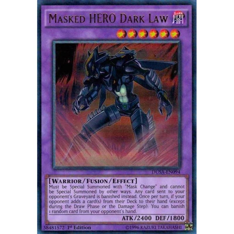 Image for Masked HERO Dark Law (DUSA-EN094) (DUSA) - YuGiOh