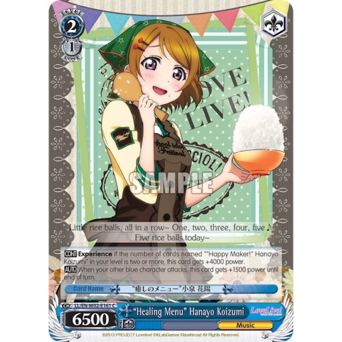 Image for "Healing Menu" Hanayo Koizumi (LL/EN-W02-E161 C) (LL/EN-W02) - Weiss Schwarz