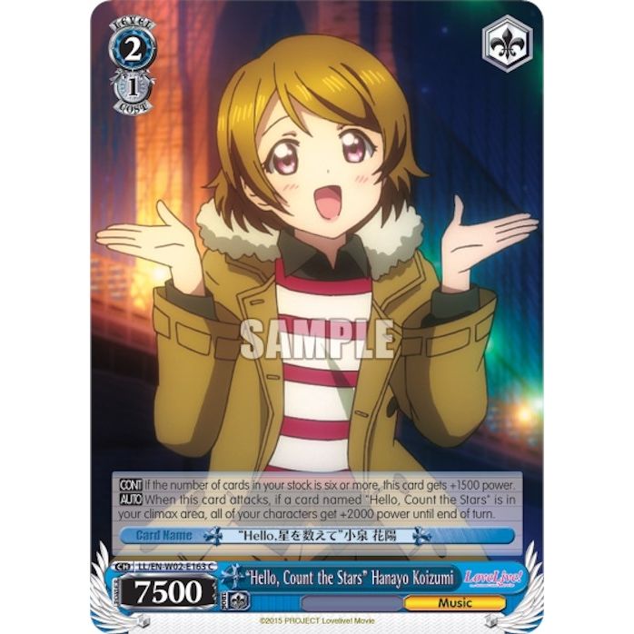 Image for "Hello, Count the Stars" Hanayo Koizumi (LL/EN-W02-E163 C) (LL/EN-W02) - Weiss Schwarz