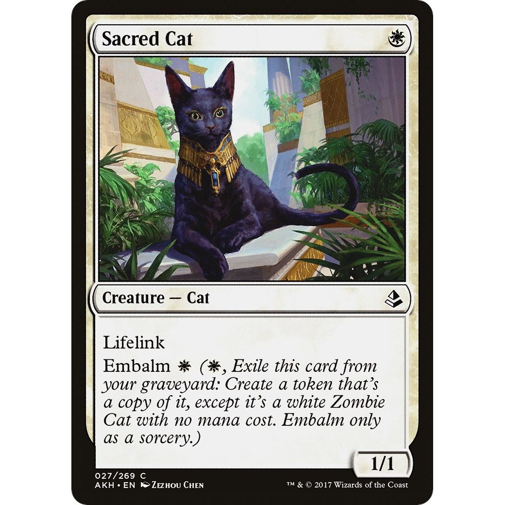 Image for Sacred Cat (27) (AKH) - Magic: The Gathering