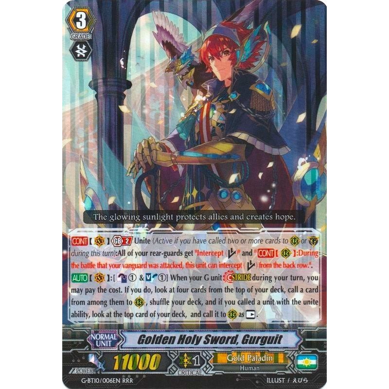 Image for Golden Holy Sword, Gurguit (G-BT10/006EN) (G-BT10) - Cardfight Vanguard