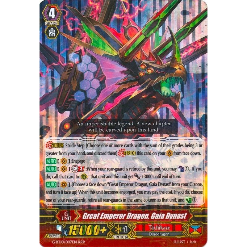 Image for Great Emperor Dragon, Gaia Dynast (G-BT10/007EN) (G-BT10) - Cardfight Vanguard