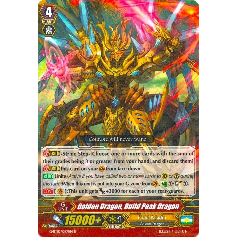 Image for Golden Dragon, Build Peak Dragon (G-BT10/027EN) (G-BT10) - Cardfight Vanguard