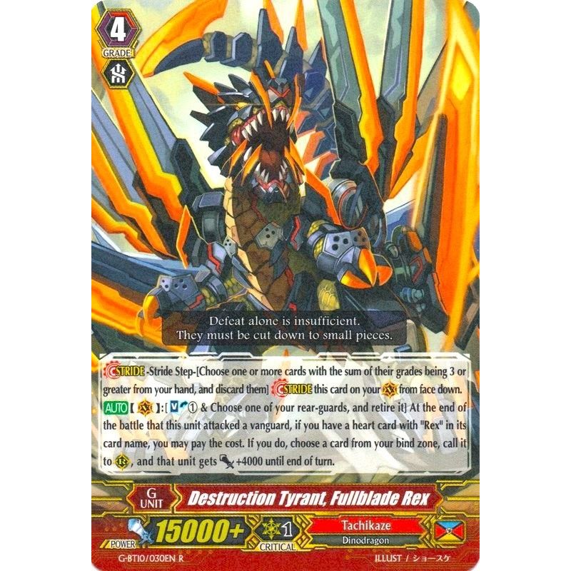 Image for Destruction Tyrant, Fullblade Rex (G-BT10/030EN) (G-BT10) - Cardfight Vanguard
