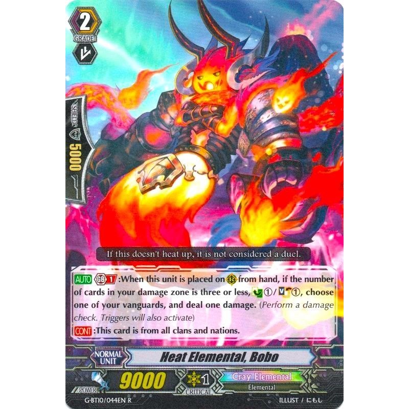 Image for Heat Elemental, Bobo (G-BT10/044EN) (G-BT10) - Cardfight Vanguard