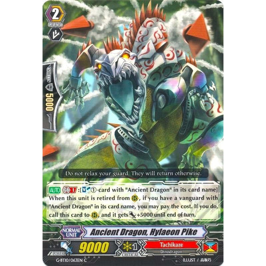 Image for Ancient Dragon, Hylacon Pike (G-BT10/063EN) (G-BT10) - Cardfight Vanguard