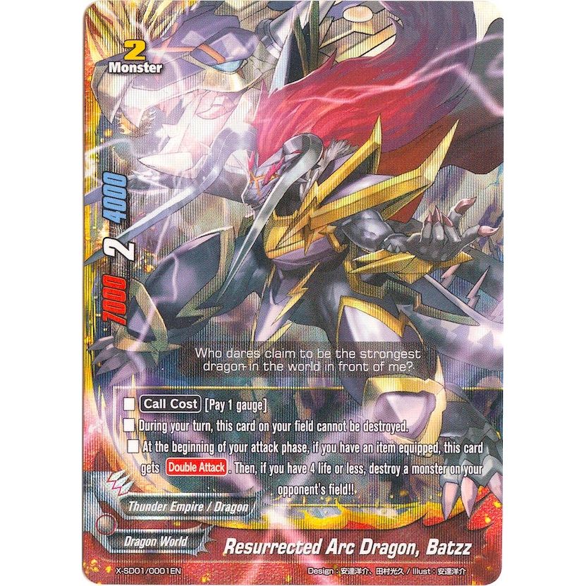 Image for Resurrected Arc Dragon, Batzz (RRR) (X-SD01/0001EN) (X-SD01) - Future Card BuddyFight