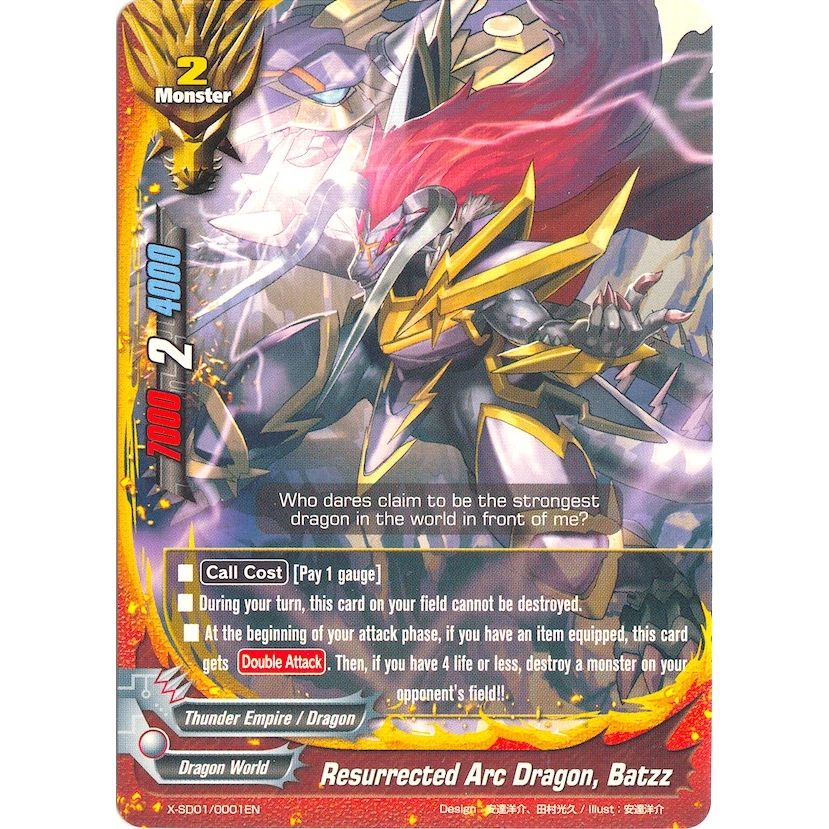 Image for Resurrected Arc Dragon, Batzz (X-SD01/0001EN) (X-SD01) - Future Card BuddyFight