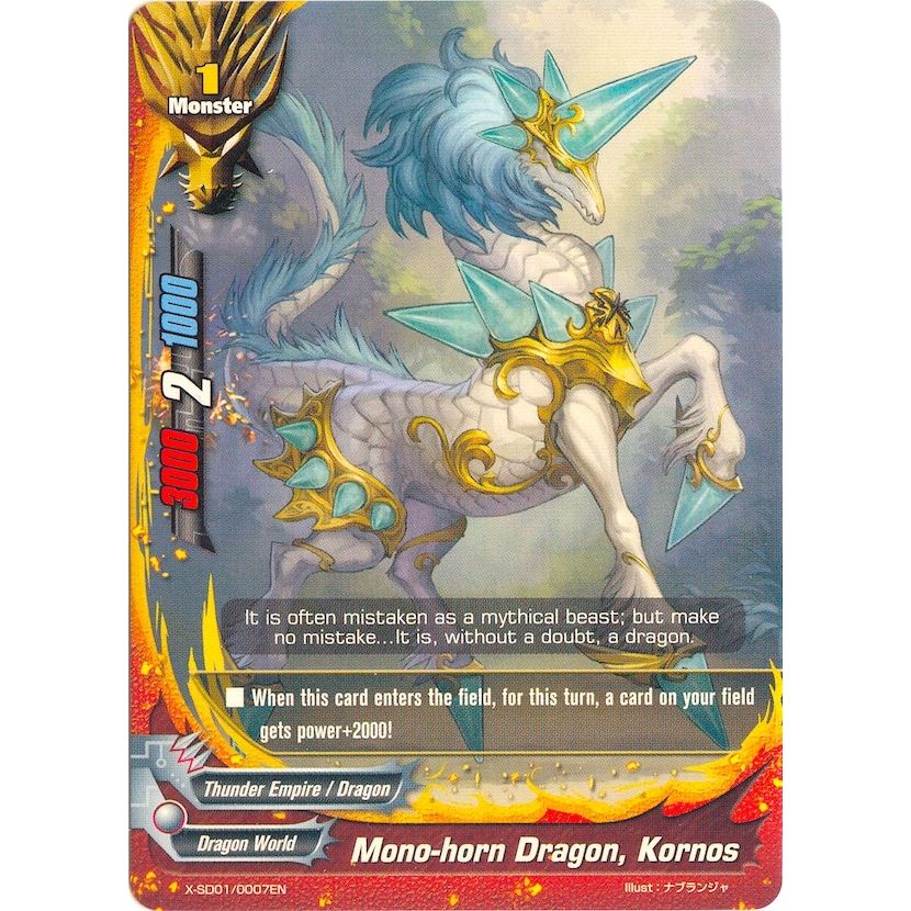 Image for Mono-horn Dragon, Kornos (X-SD01/0007EN) (X-SD01) - Future Card BuddyFight