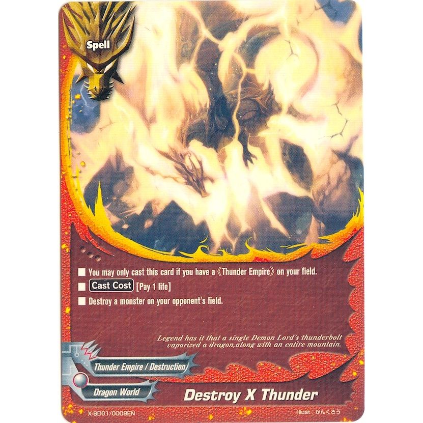 Image for Destroy X Thunder (X-SD01/0009EN) (X-SD01) - Future Card BuddyFight