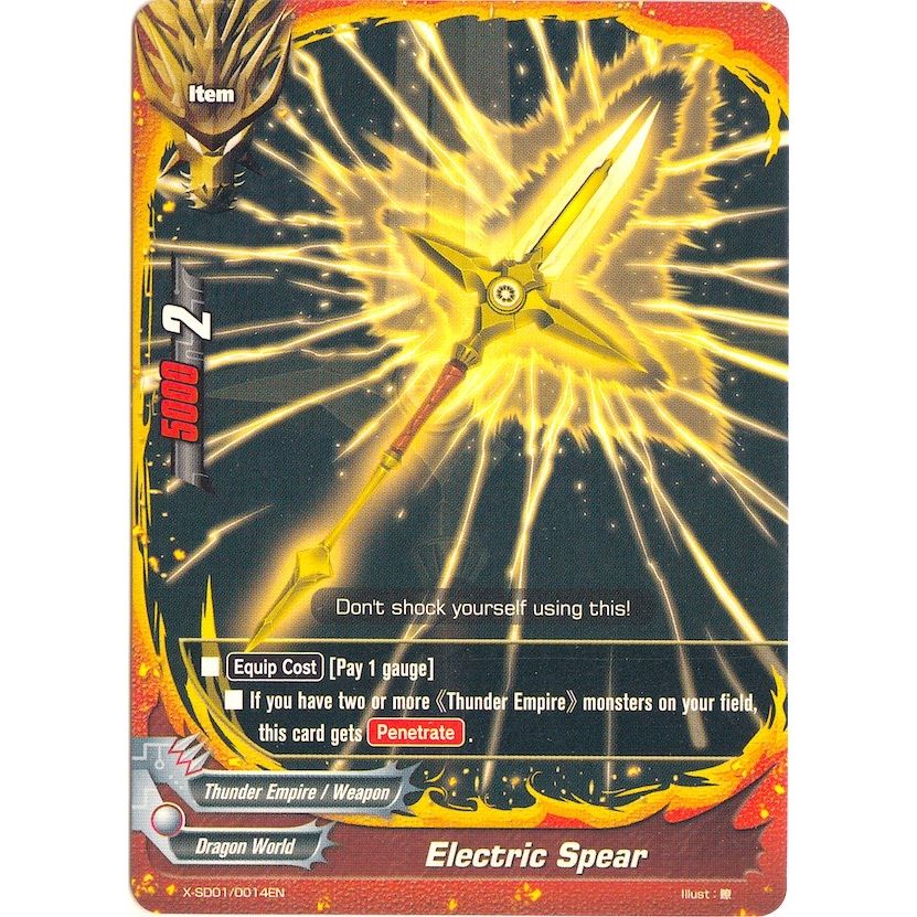 Image for Electric Spear (X-SD01/0014EN) (X-SD01) - Future Card BuddyFight