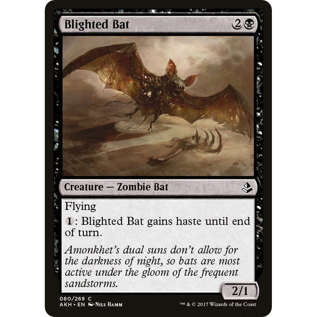Image for Blighted Bat (80) (AKH) - Magic: The Gathering