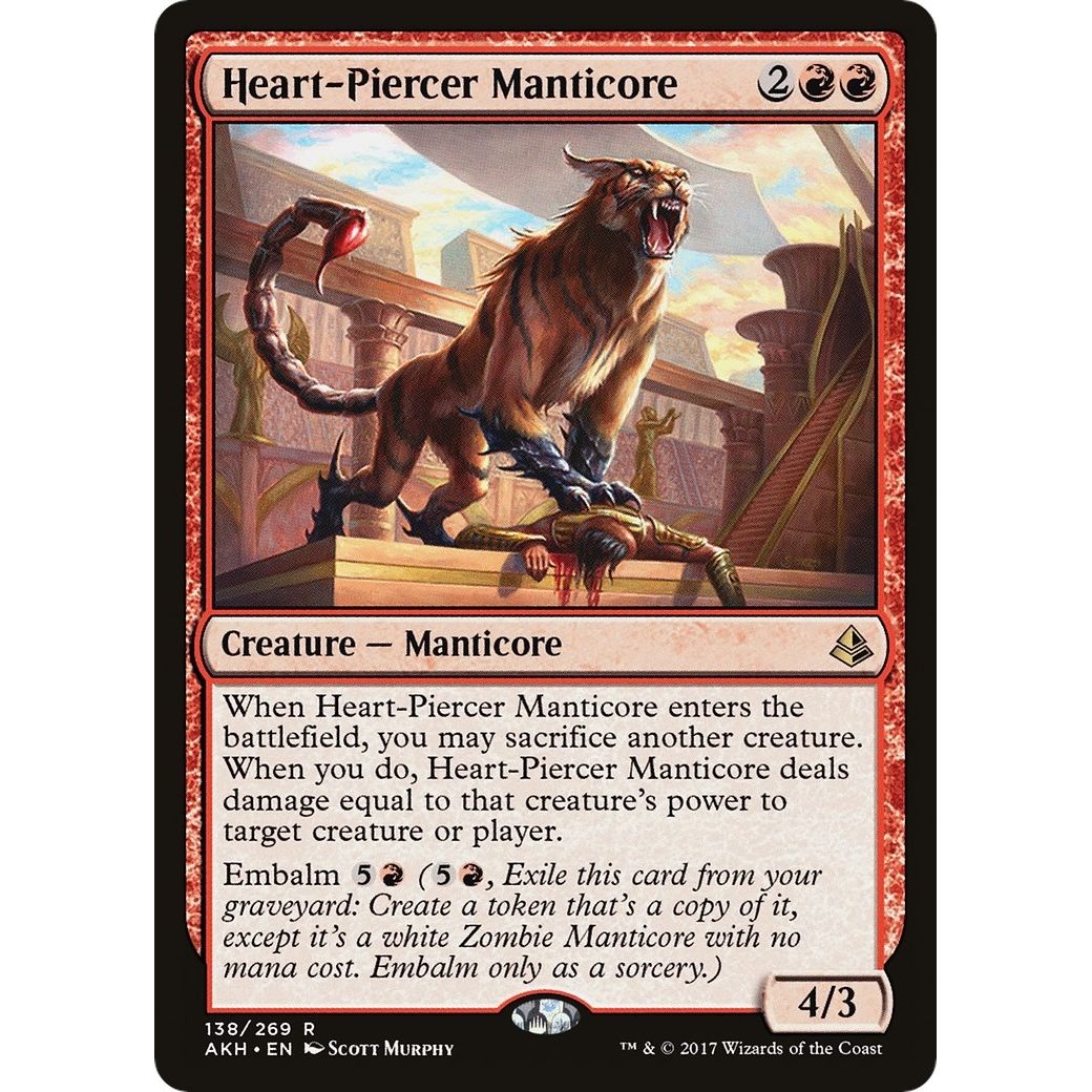 Image for Heart-Piercer Manticore (138) (AKH) - Magic: The Gathering