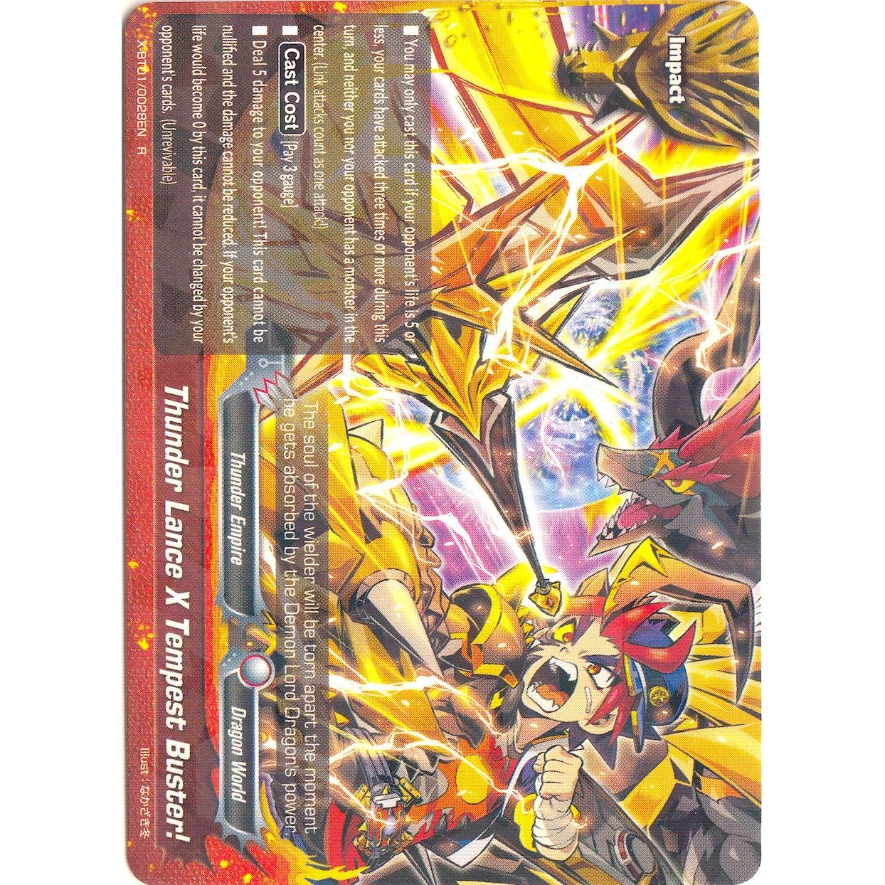 Image for Thunder Lance X Tempest Buster! (X-BT01/0028EN) (X-BT01) - Future Card BuddyFight