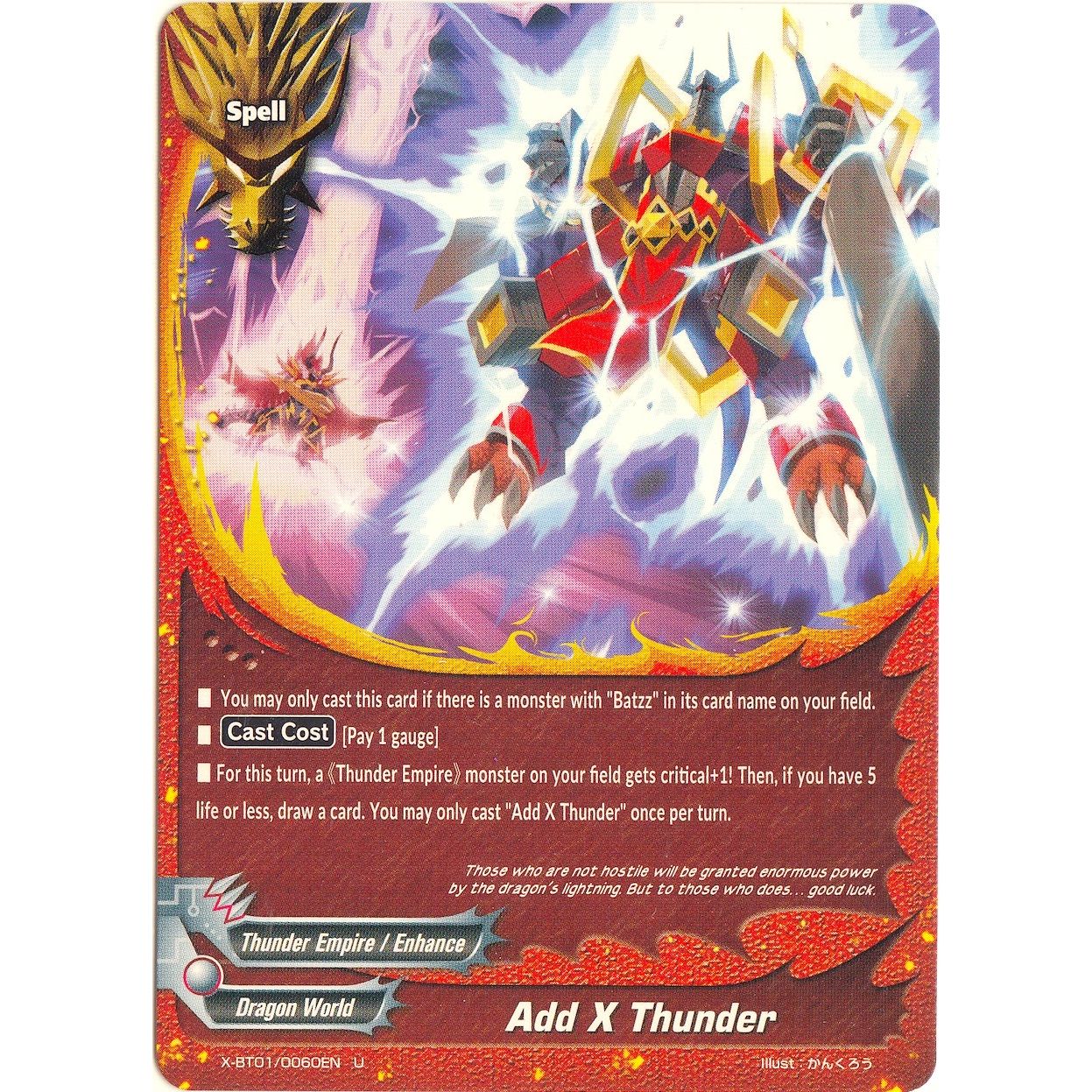 Image for Add X Thunder (X-BT01/0060EN) (X-BT01) - Future Card BuddyFight